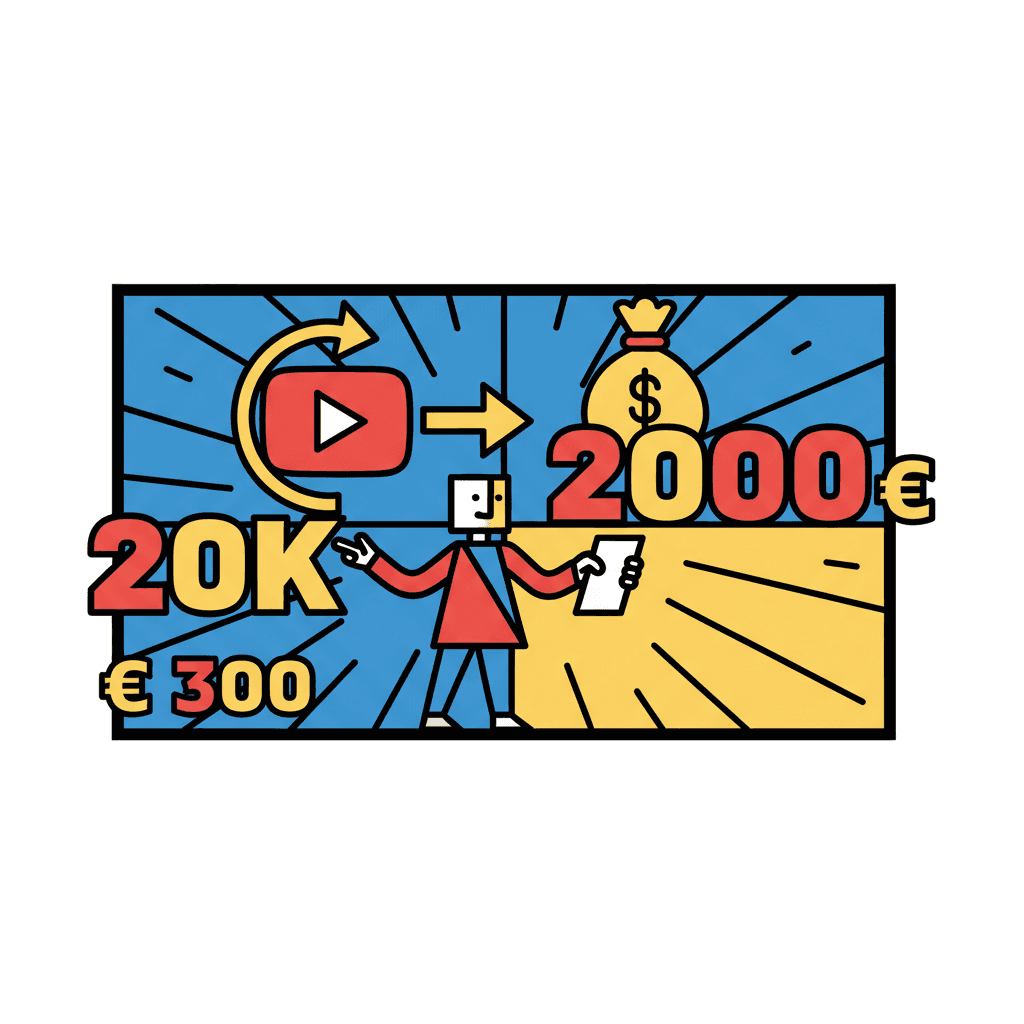 20K Abonnés YouTube = 300€ ? Transformez-les en 2000€